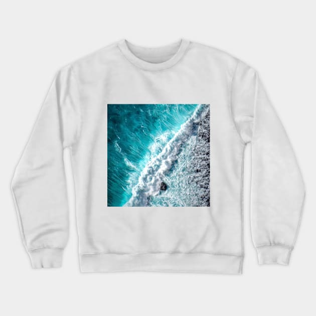 Ocean Wave Crewneck Sweatshirt by NewWorldIsHere